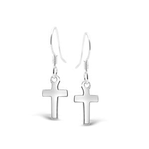 Stones & Silver Stirling Silver Cross Earrings
