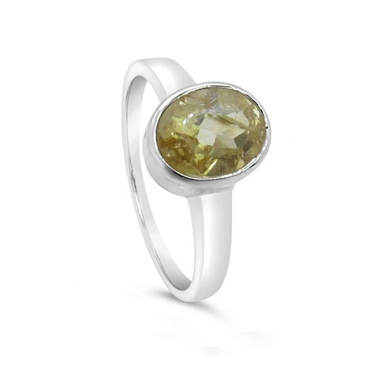 Stones & Sliver Citrine Facet Ring