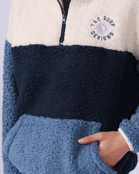 T & C Surf Blockout 1/4 Zip Sherpa