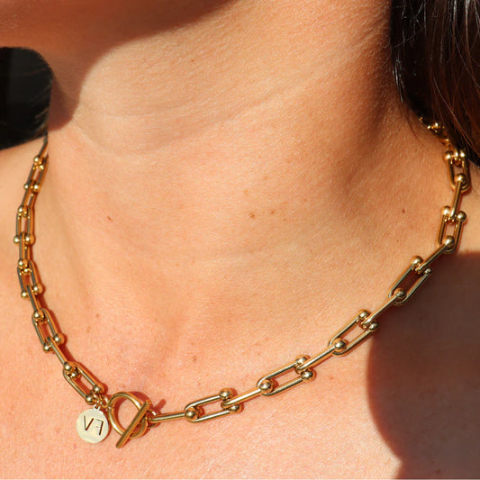 Fabuleux Vous Steel Me Harper Fob Necklace