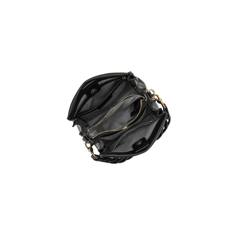 Black Caviar Lua Plait Handbag