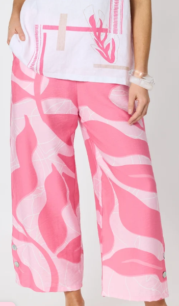 Clarity Bay Leaf Print Pant
