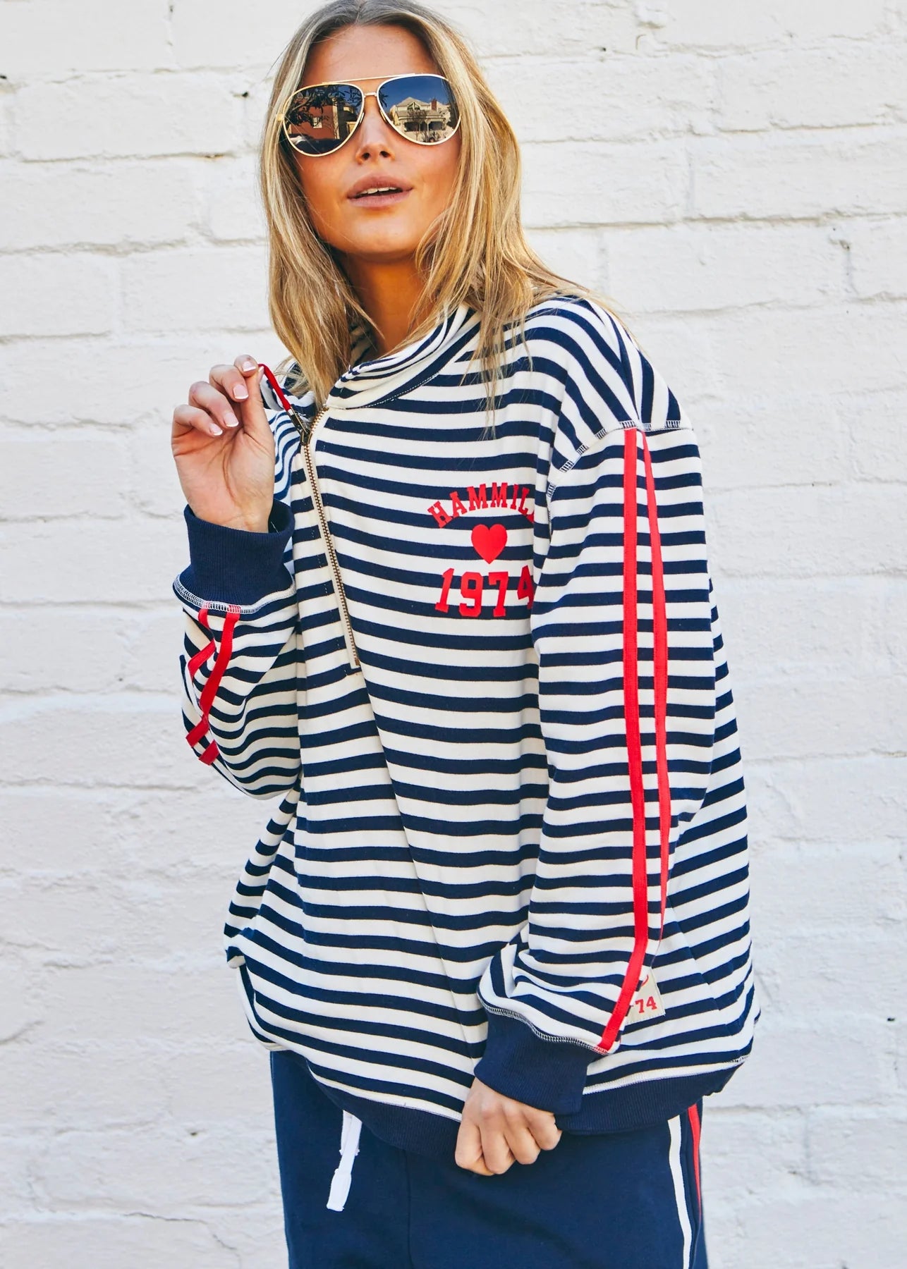Hammill & Co Retro Collared Zip Sweat