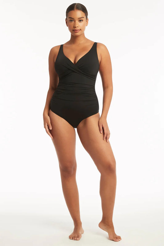 Sea Level Essentials Edit Cross Front One Piece