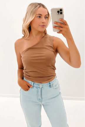SASS Bec One Shoulder Top.