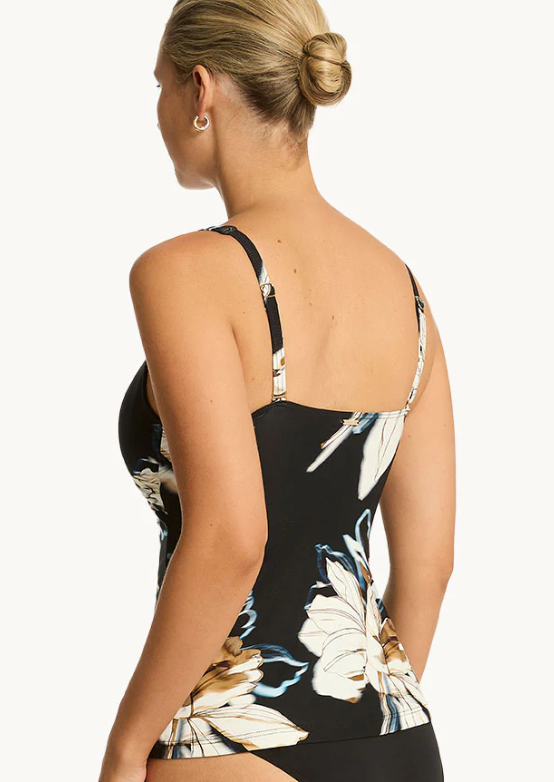 Sea Level La Luna Cross Front Swing Singlet Top