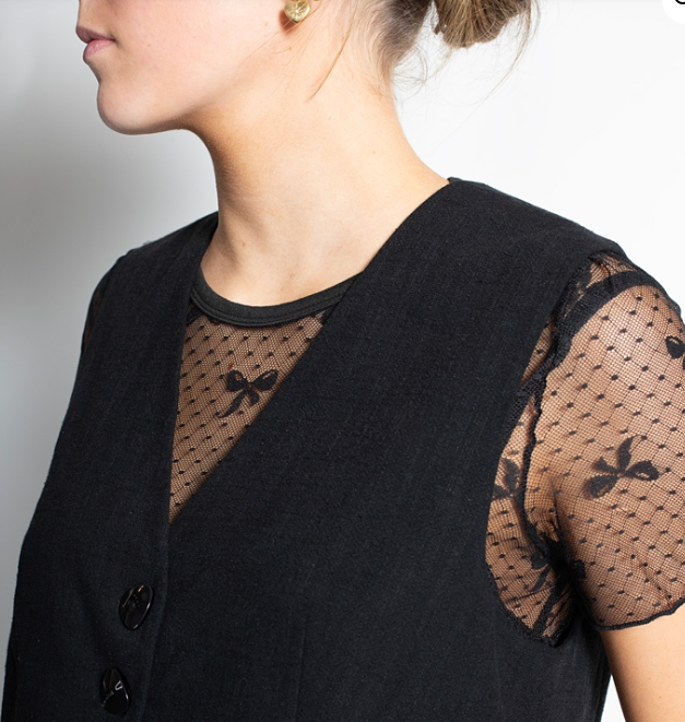 Antler Bow Mesh Top