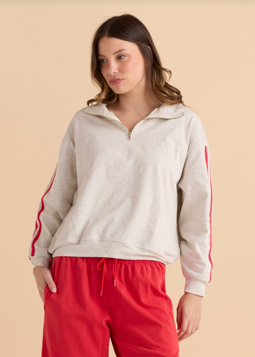 Betty Basics Rocco Quarter Zip Sweatshirt
