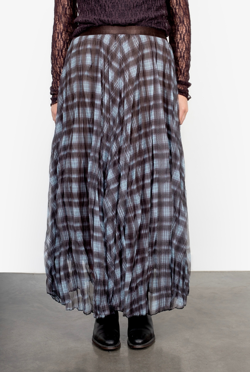 Antler Plaid Skirt