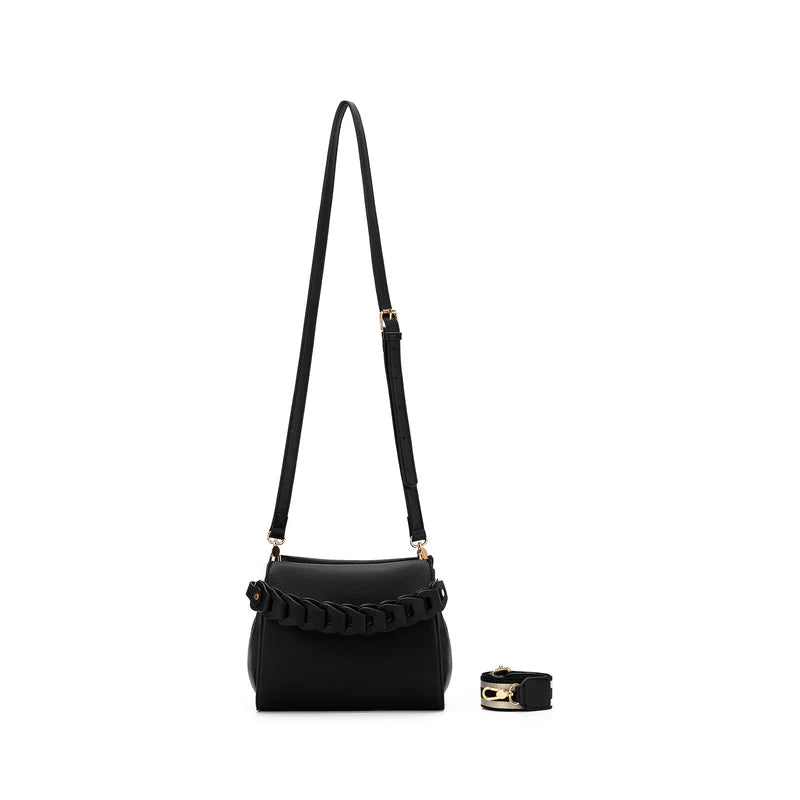 Black Caviar Lua Plait Handbag