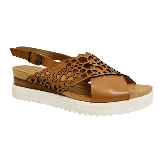Django & Juliette Auston Dk Tan White Leather Sole