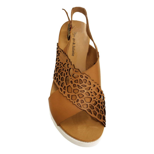 Django & Juliette Auston Dk Tan White Leather Sole
