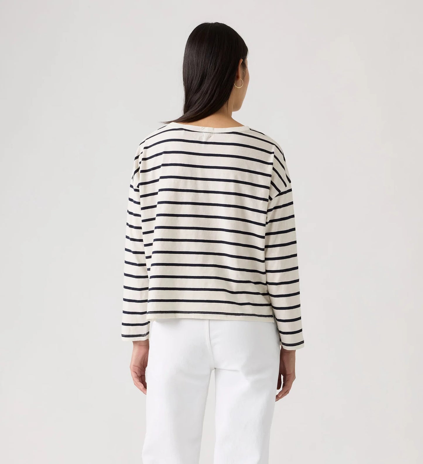 Levis Julie Slub Long Sleeve Saint Stripe Tee