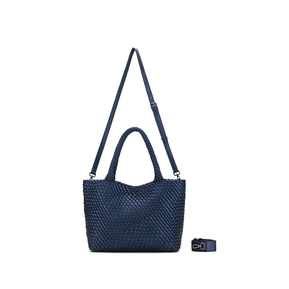 Black Caviar St Moritz 2 Piece Woven Handbag