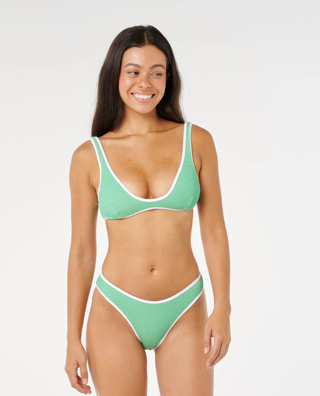 Rip Curl Luxe Surf High Cut Good Coverage Bikini Bottom