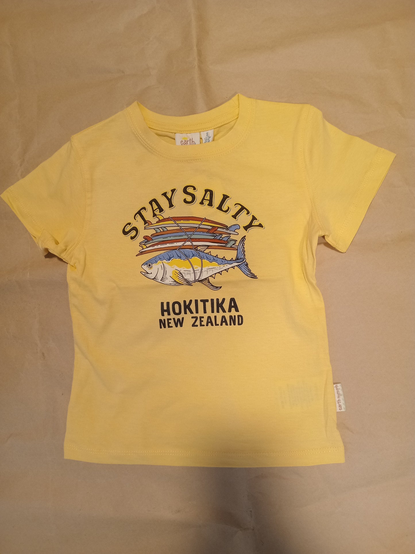 Hokitika Stay Salty Fish Tee - Boys