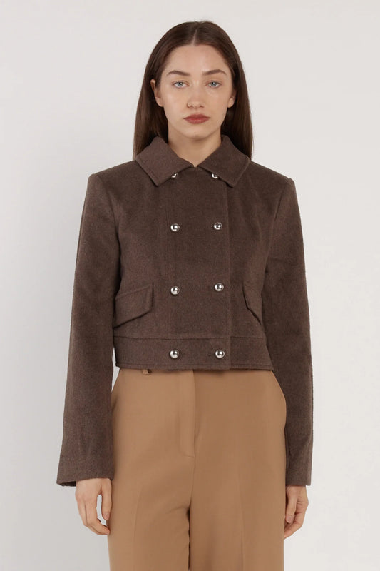Fate + Becker Wool Blend Crop Jacket