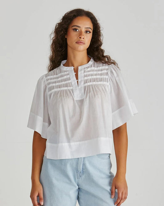 Sass Pammi Ruffle Yoke Blouse