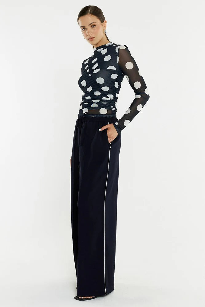 SASS Pammie Seamed Mesh Top