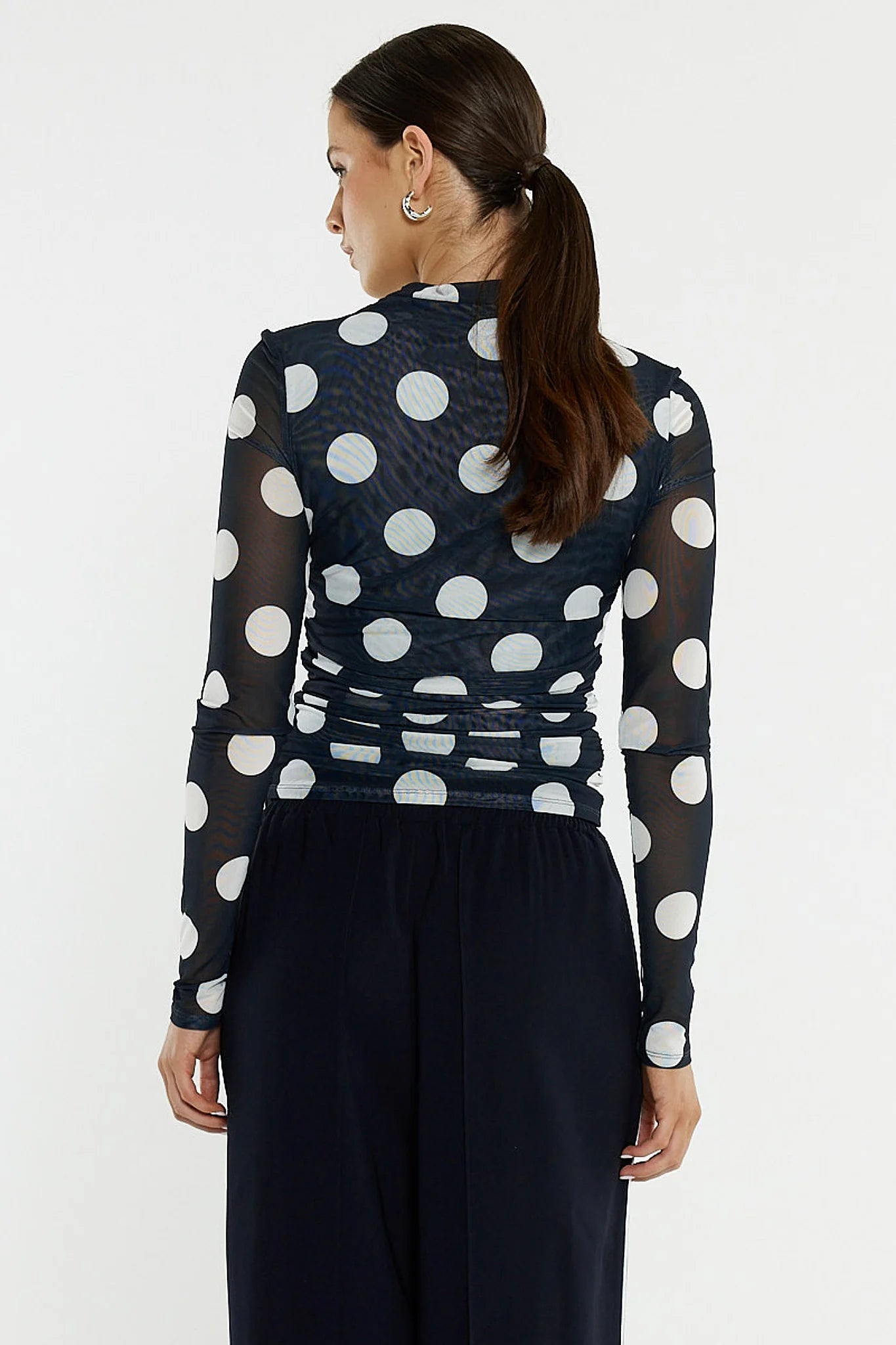 SASS Pammie Seamed Mesh Top