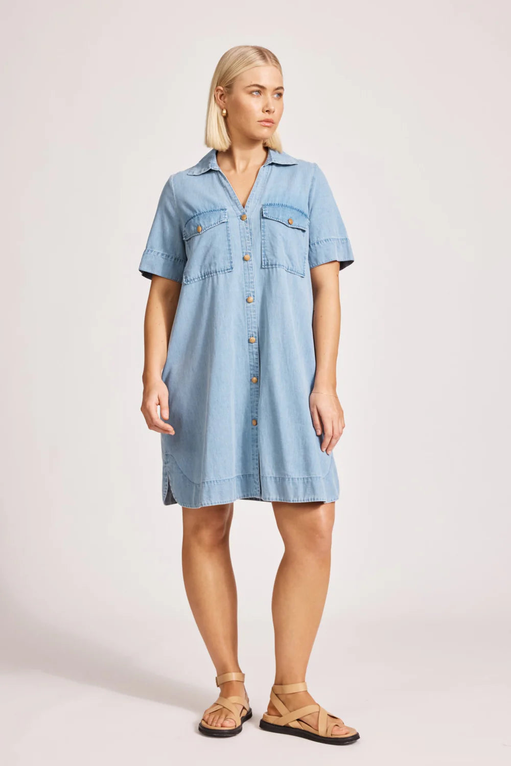 Eb & Ive Melenia Denim Shirt Dress