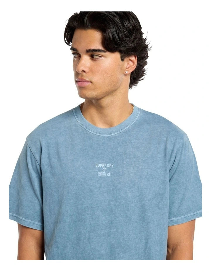 Superdry Code logo Garment Dye Loose Tee