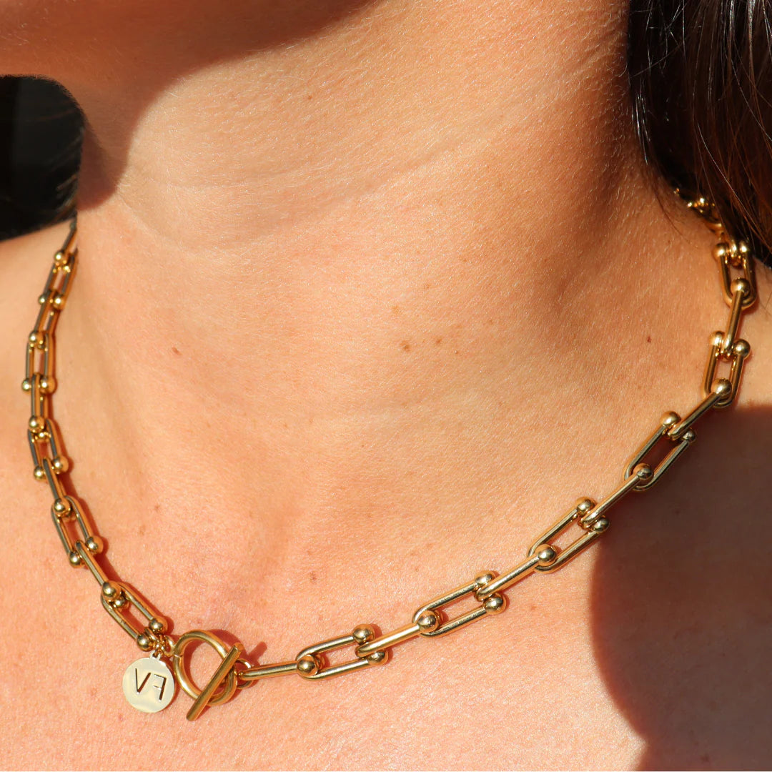 Fabuleux Vous Steel Me Harper Fob Necklace