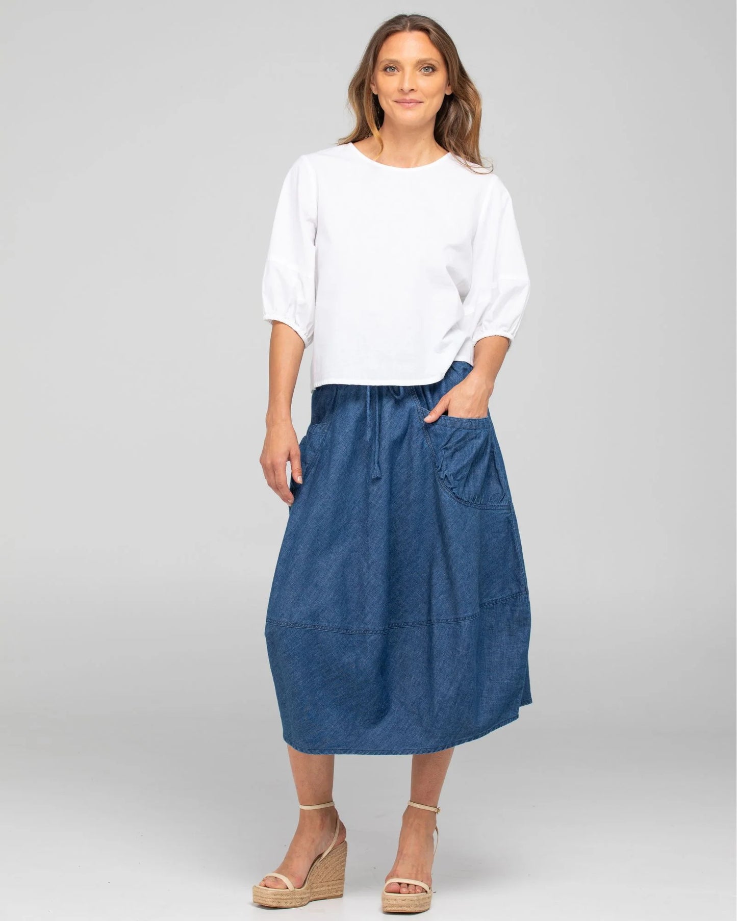 Boom Shankar Guru Denim Skirt