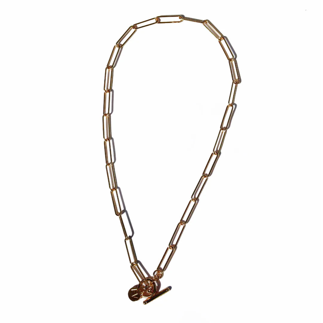 Fabuleux Vous Steel Me Paperclip Fob Necklace