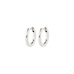 Load image into Gallery viewer, Pilgrim Charm Hoop Earrings Silver Plated
