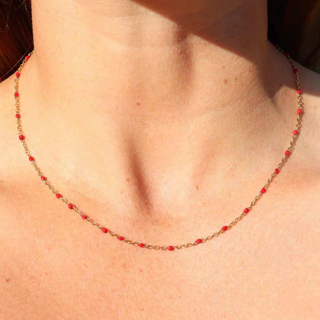 Fabuleux Steel Me Boho Bead Necklace
