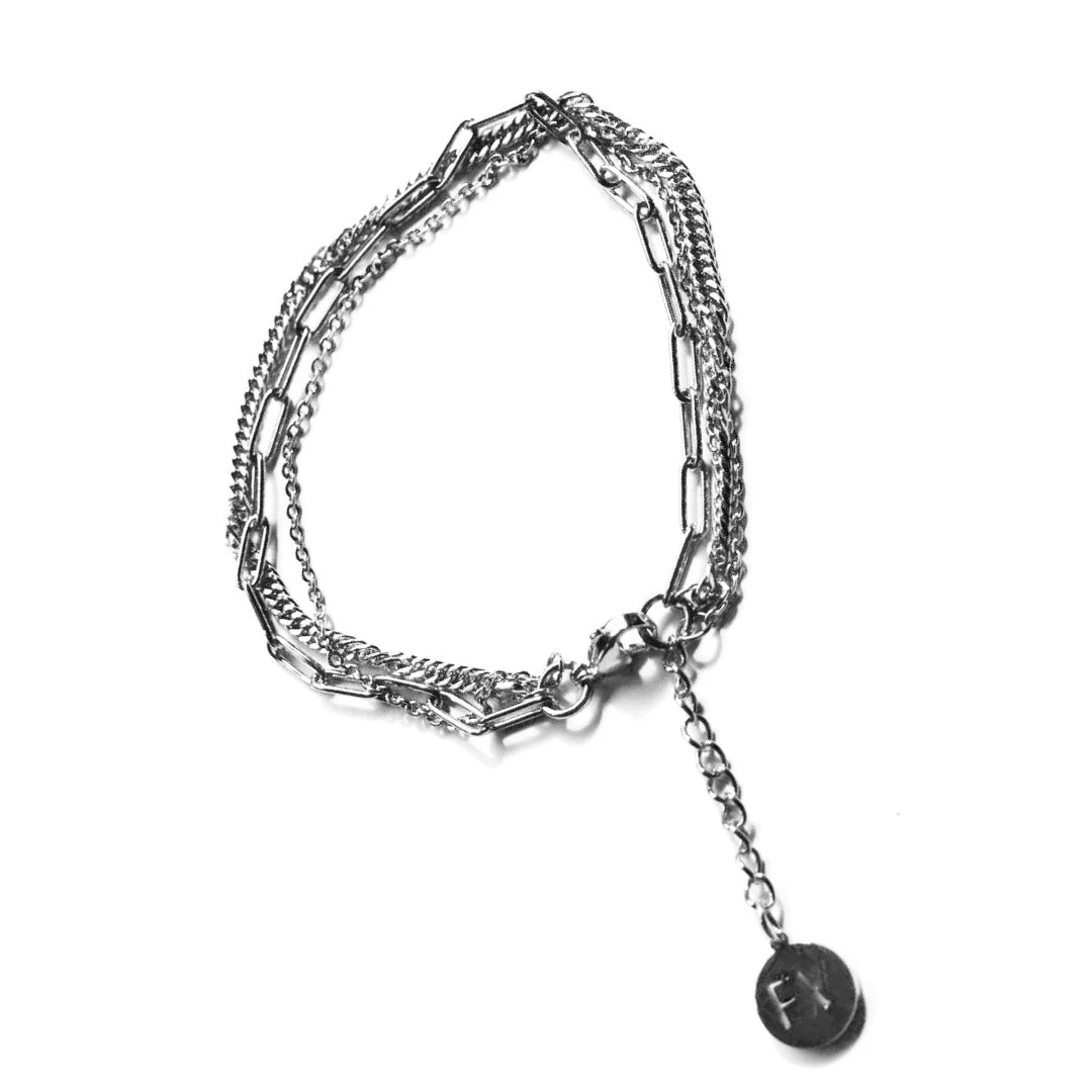 Fabuleux Vous Steel Me 3 Chain Bracelet