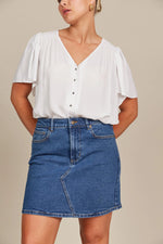 Load image into Gallery viewer, Isle of Mine Margot Denim Skirt
