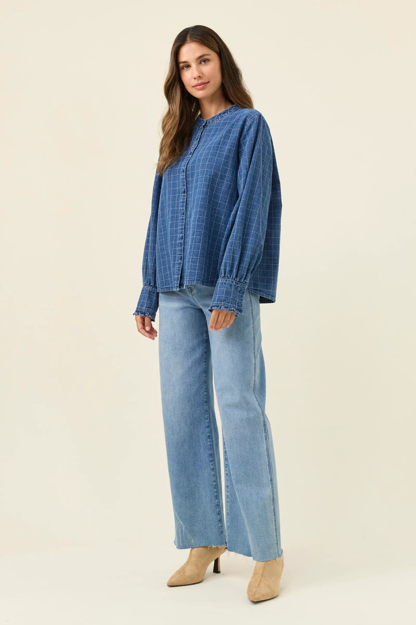 Isle Of Mine Sloane Denim Frill Shirt