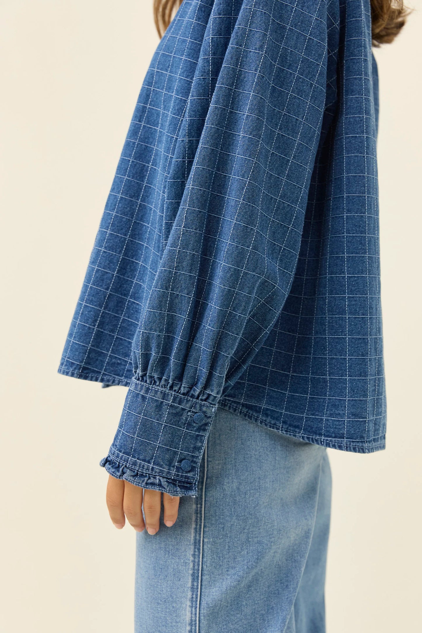 Isle Of Mine Sloane Denim Frill Shirt