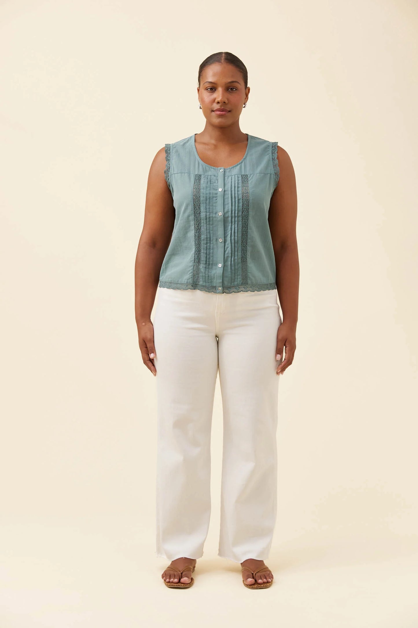 Isle Of Mine Frances Button Tank
