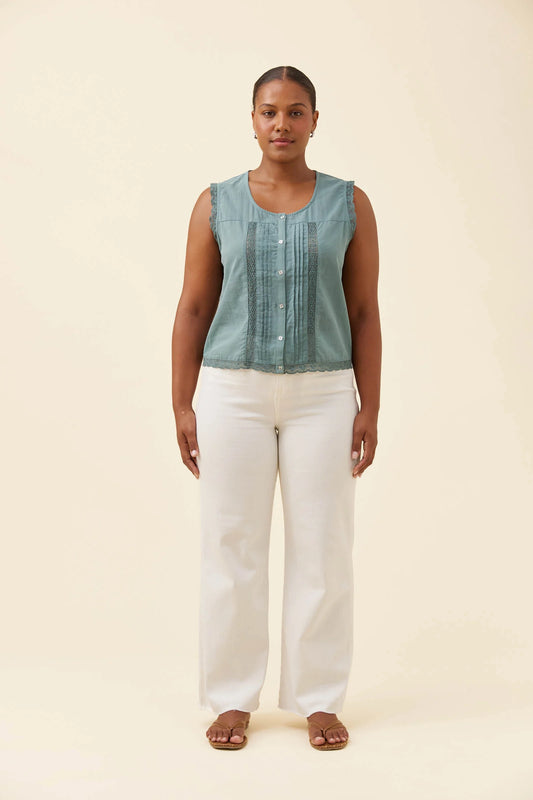 Isle Of Mine Frances Button Tank