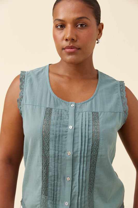 Isle Of Mine Frances Button Tank