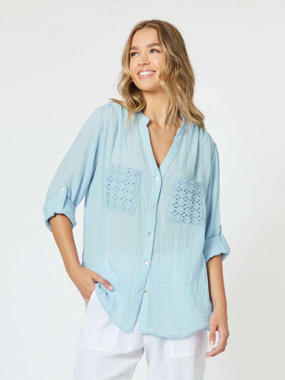 Threadz Lace Pocket Shirt