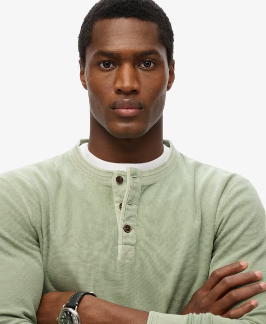 Superdry LW Textured Grandad Top