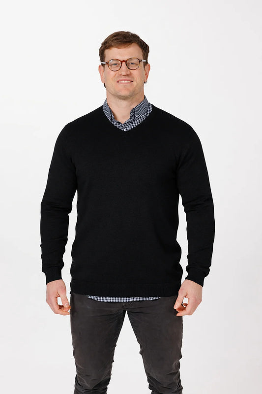 Lichfield V Neck Merino Knit Jersey
