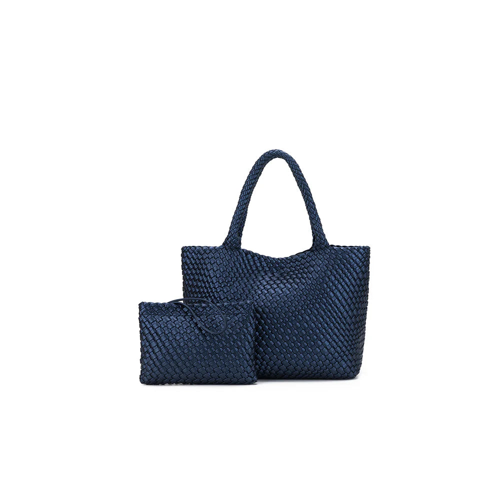 Black Caviar St Moritz 2 Piece Woven Handbag