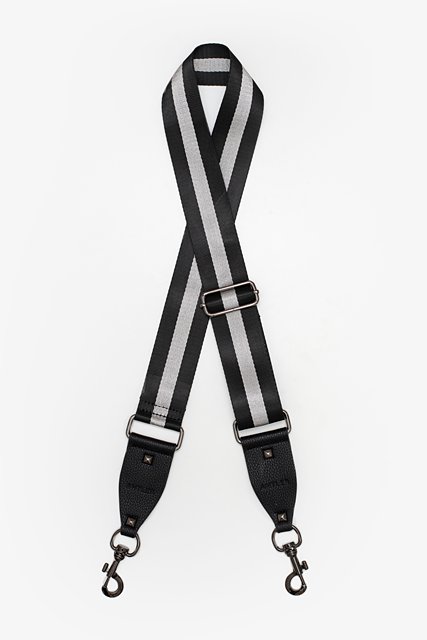 Antler Bag Strap Black/Silver Stripe