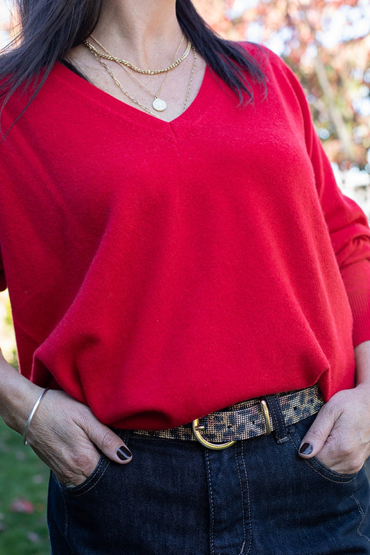 Antler Leopard Rhinestone Belt