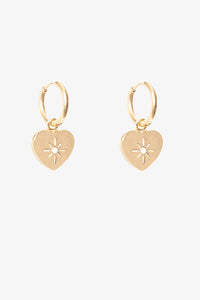 Antler Lustre Huggie Heart Earring