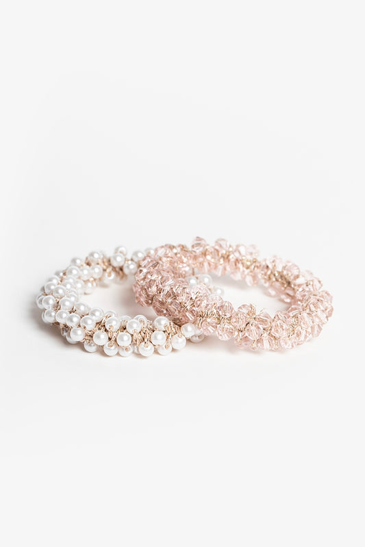 Antler Pearl/Crystal Hair Tie