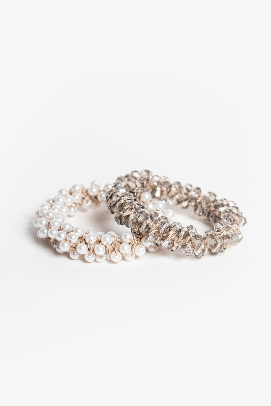 Antler Pearl/Crystal Hair Tie