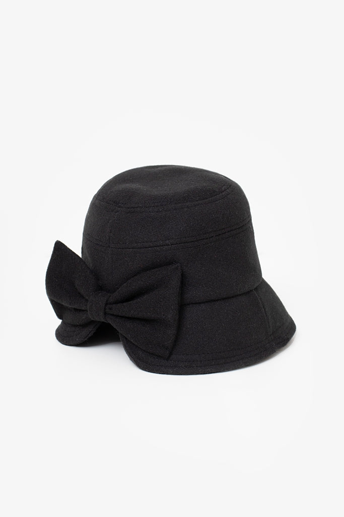 Antler Bow Cloche Hat