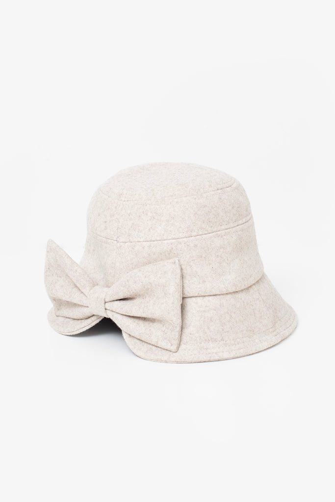 Antler Bow Cloche Hat