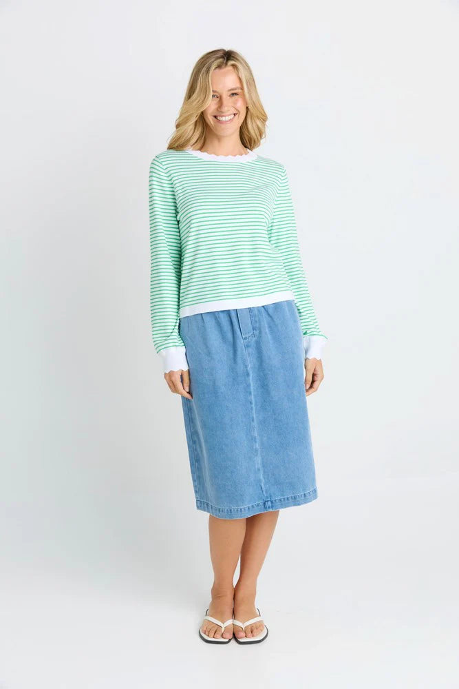 Betty Basics Scallop Knit Sweater